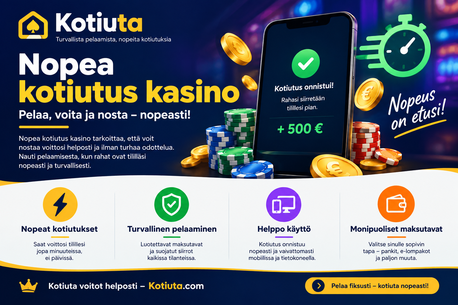 Nopea kotiutus kasino